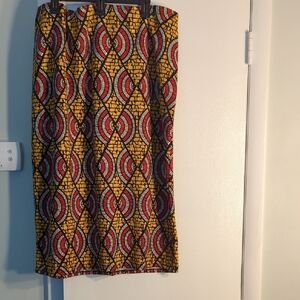 Ashley Stewart Tribal Pattern Pencil Skirt